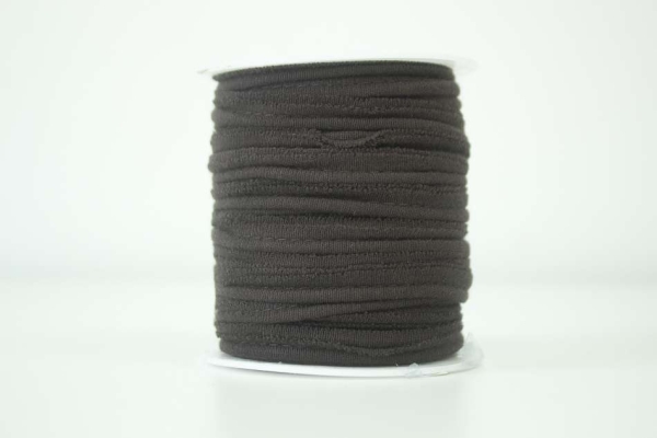 Jersey Paspelband braun elastisch