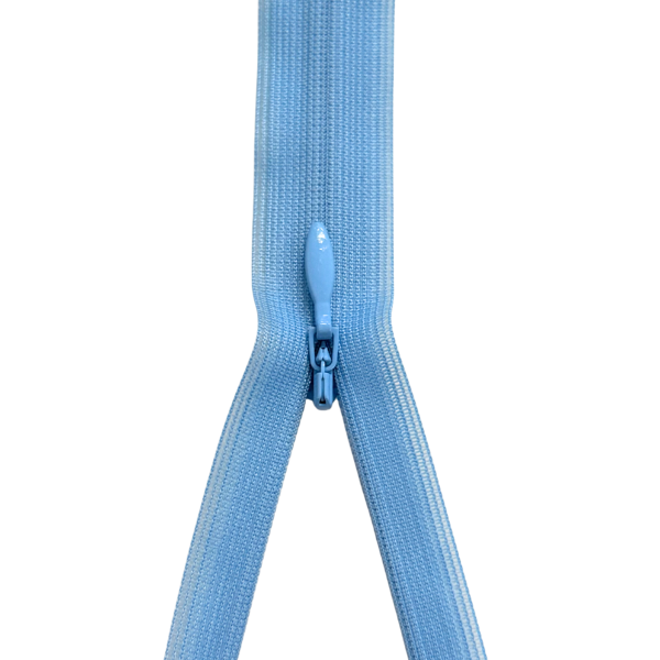 YKK nicht teilbarer Reißverschluss nahtverdeckt jeansblau hell 60cm
