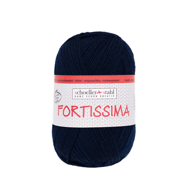 Fortissima 100gr Sockenwolle 4-fädig navy