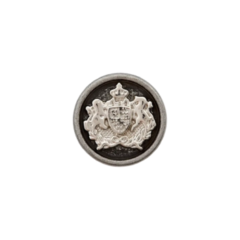 Prym Trachtenknopf Wappen 15mm altsilber