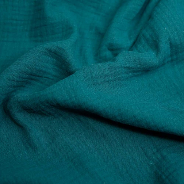 Musselin Double Gauze Amelie petrol
