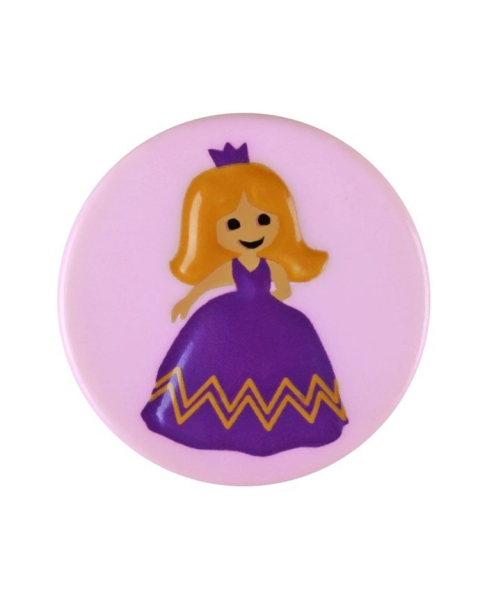 Kinderknopf Prinzessin 15mm rosa