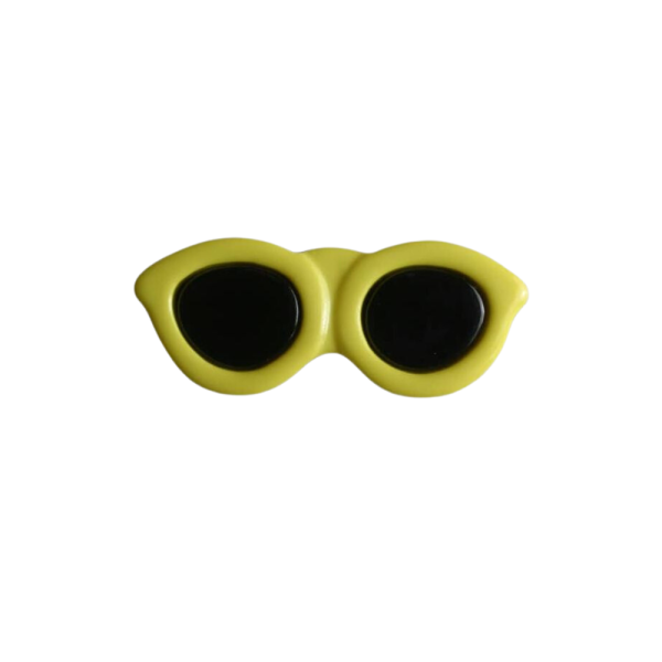 Kinderknopf Sonnenbrille 30mm gelb