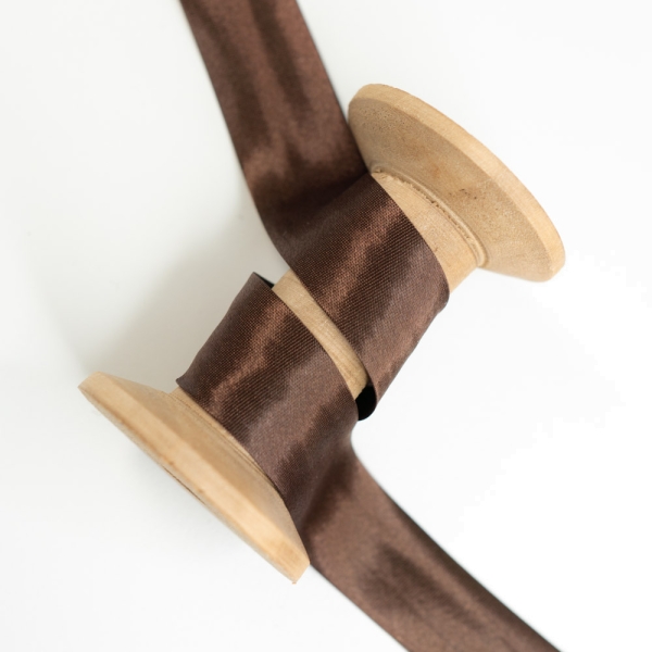 Satin Schrägband 20mm dunkelbraun