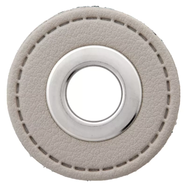 Lederimitat Ösenpatch 32mm hellgrau