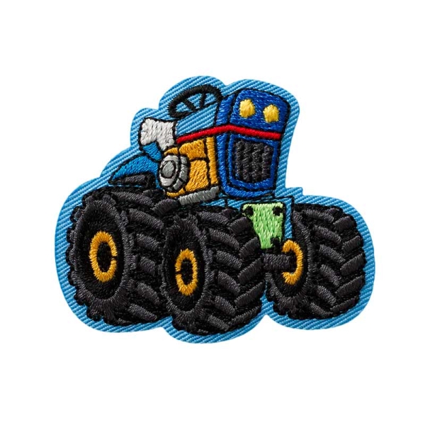 Applikation Traktor blau