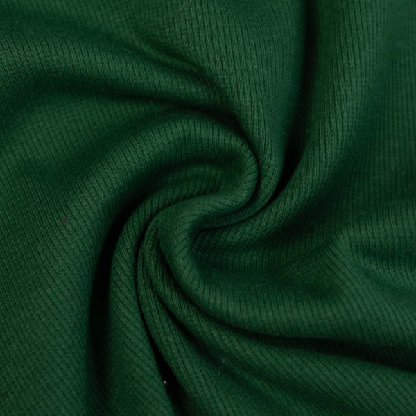 50cm Zuschnitt Ripp Bündchen tannengrün