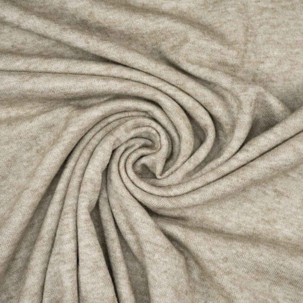 Strickjersey Pashminastyle beige melange