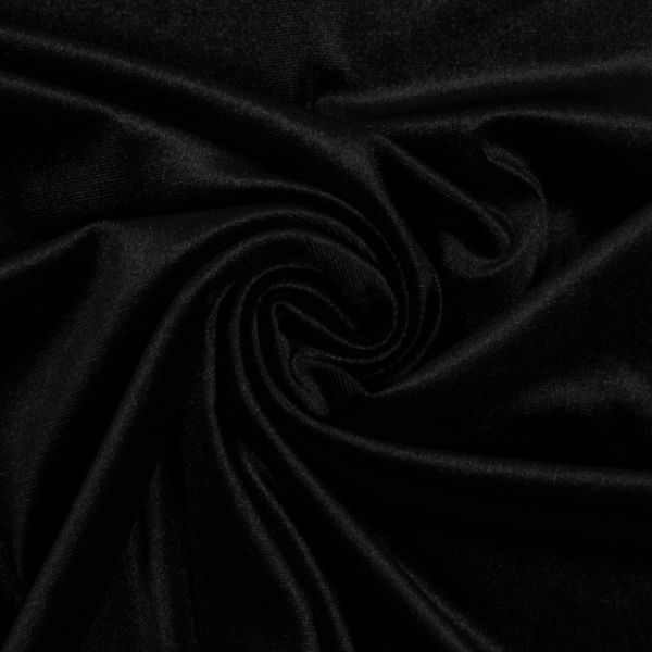 Samtjersey schwarz