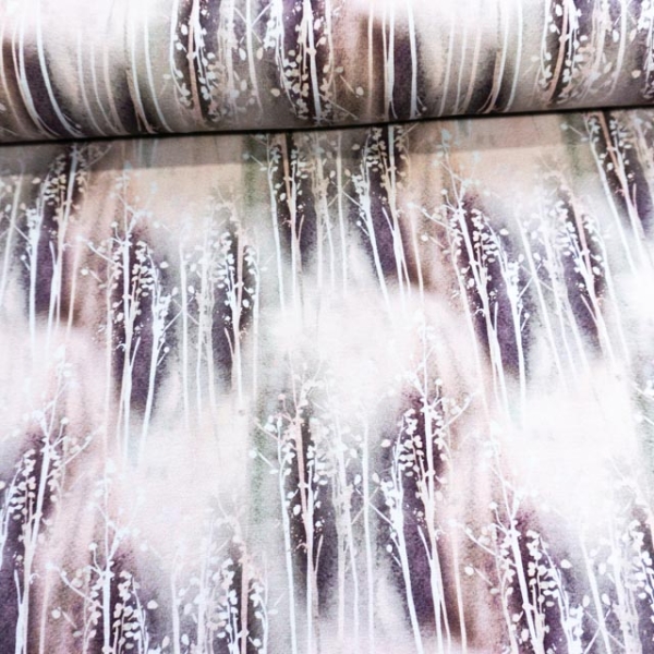 Viskosejersey Sparkle Forest altrosa