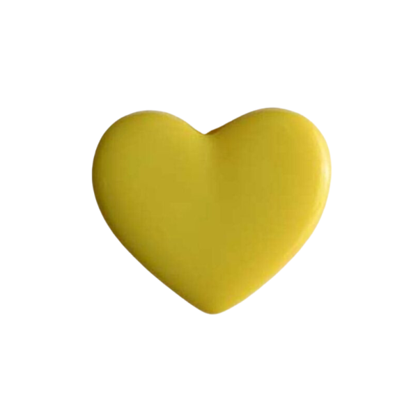 Kinderknopf Herz 13mm gelb