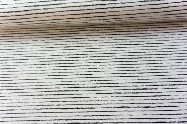 Baumwolljersey Streifen weiß