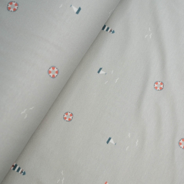 Baumwolljersey Maritim hellgrau