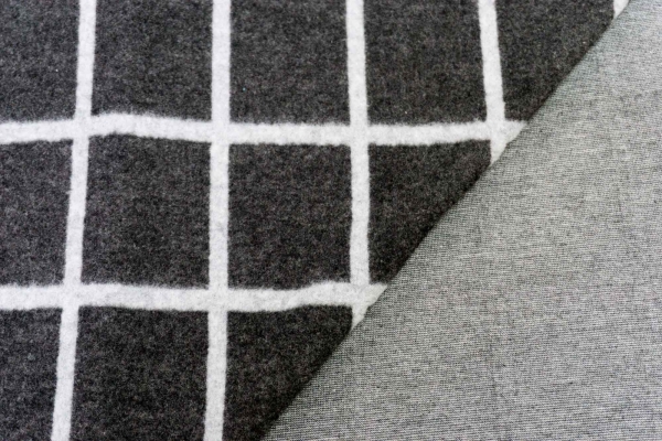 Jacquard Window Check angeraut anthra-mittelgrau Ökotex 100