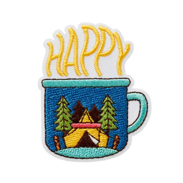 Applikation Outdoor Tasse Happy