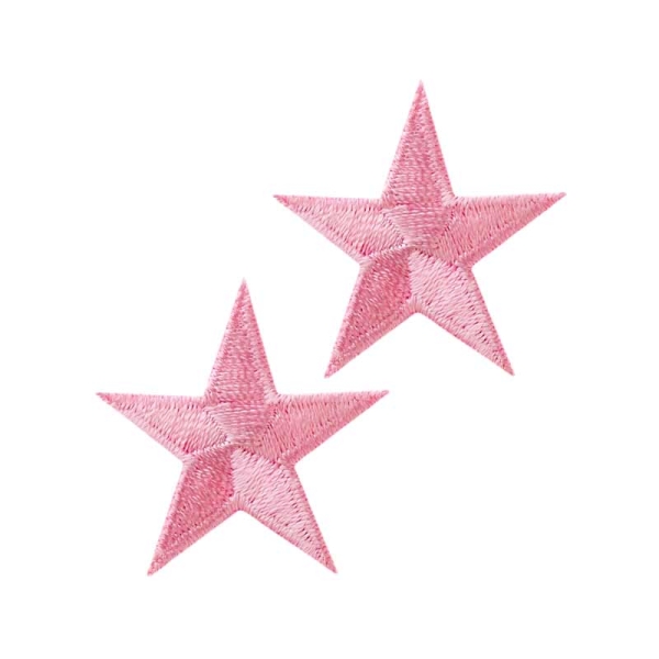 Applikation Stern rosa 2 Stück