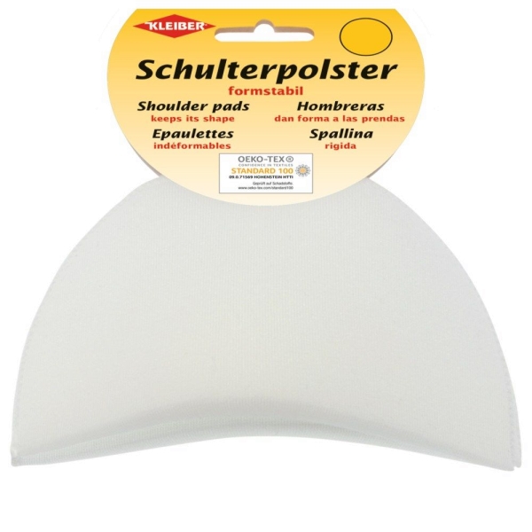 Kleiber Schulterpolster Halbmond weiß