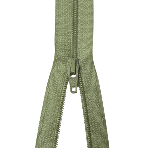 YKK nicht teilbarer Reißverschluss kleine Spirale pistazie