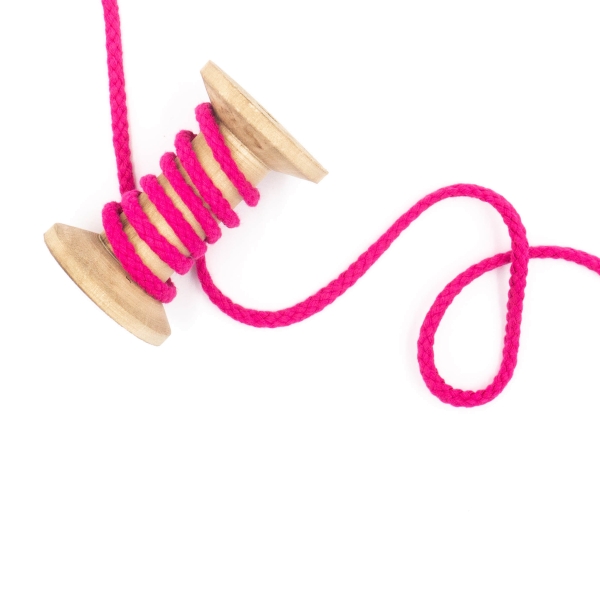Kordel geflochten 6mm fuchsia