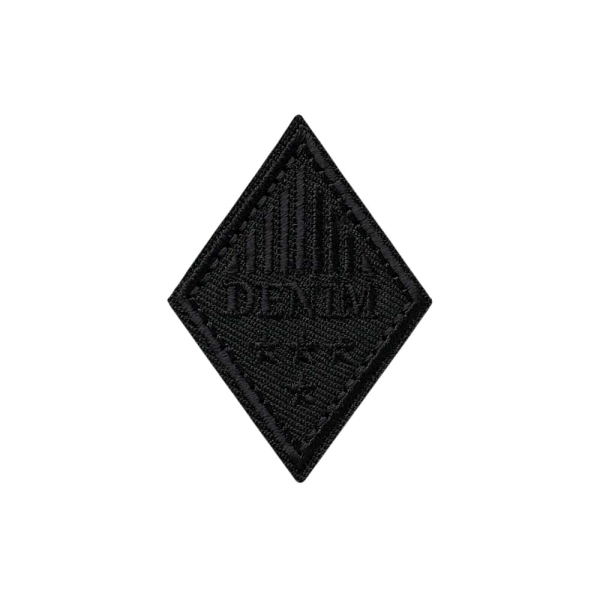 Applikation Denim schwarz