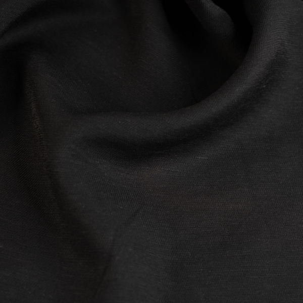Leinen Viskose Twill schwarz