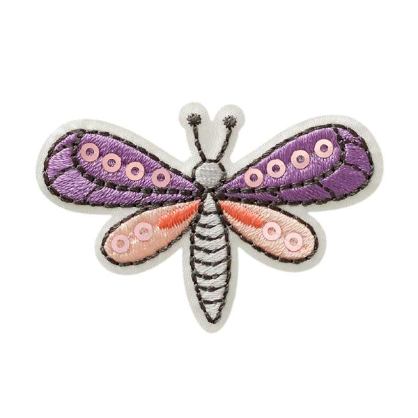 Applikation Libelle mit Pailletten