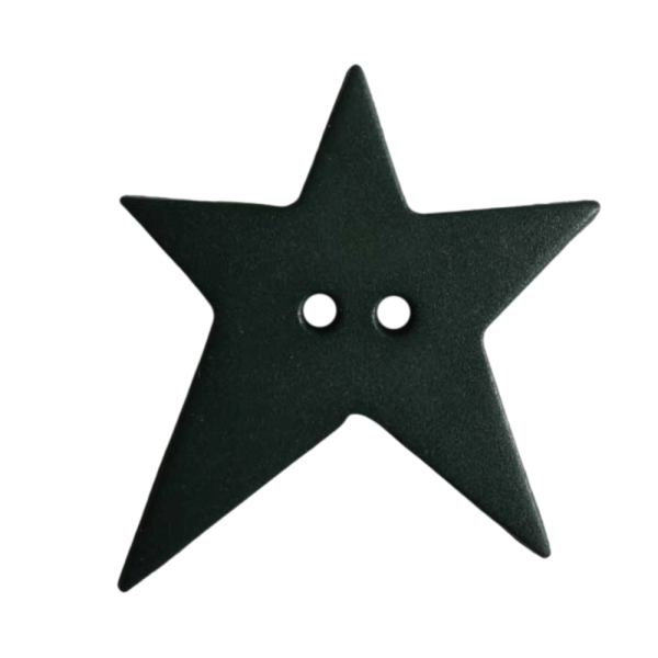 Stern-Knopf asymmetrisch 15mm tannengrün