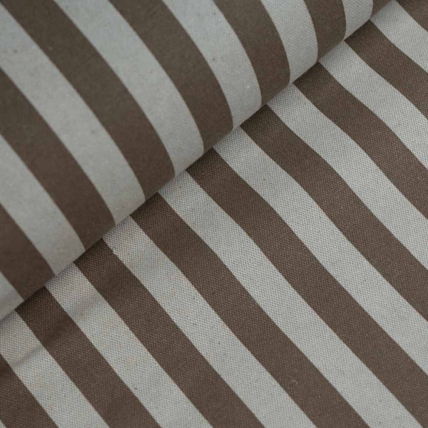 Canvas beschichtet Streifen taupe
