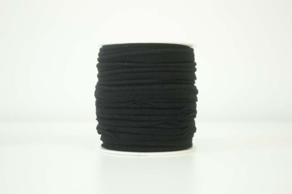 Jersey Paspelband schwarz elastisch
