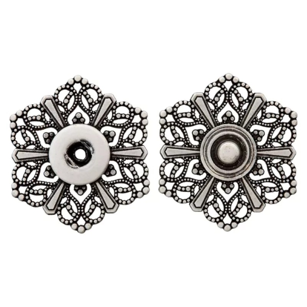 Prym Metall Annähdruckknopf 32mm altsilber