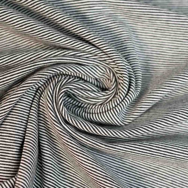 Baumwolljersey Ringelstreifen schwarz