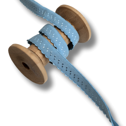 Elastisches Gummi Einfassband 20mm hellblau