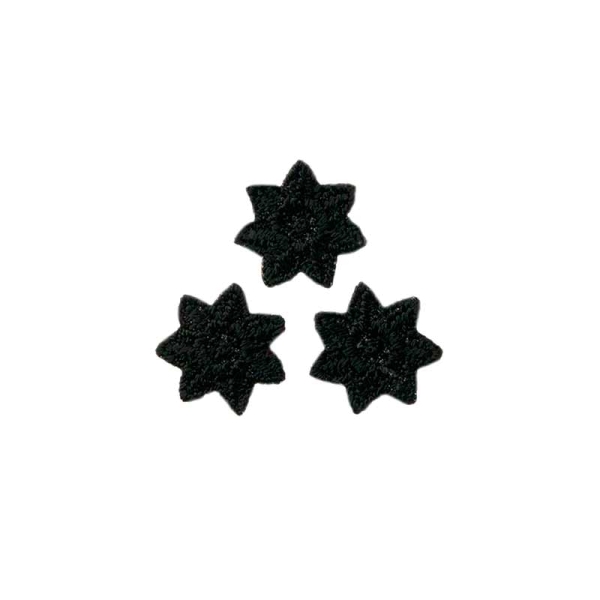 Applikation 3 Sternchen schwarz Set