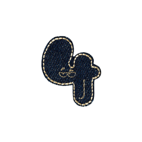 Applikation Jeans Zahl 4