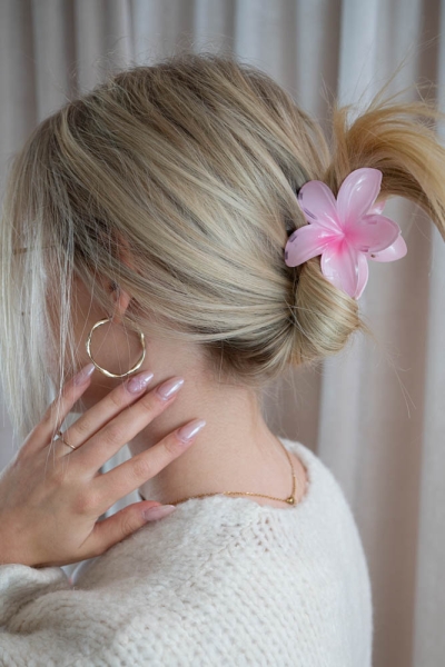Haarklammer Hawaiiblume pastelrosa
