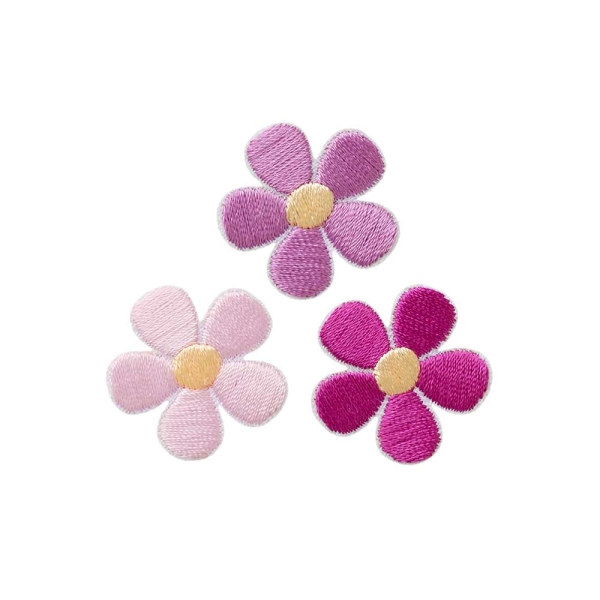 Applikation Blumen rosa