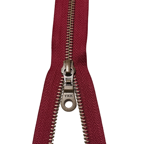 YKK teilbarer Reißverschluss Metall bordeaux 80cm
