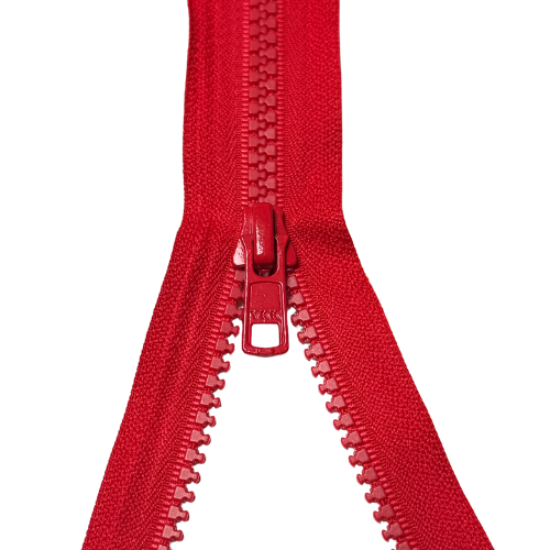 YKK nicht teilbarer Reißverschluss Krampe rot