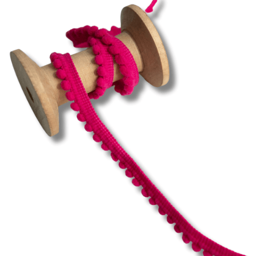 Bommelborte 4mm fuchsia