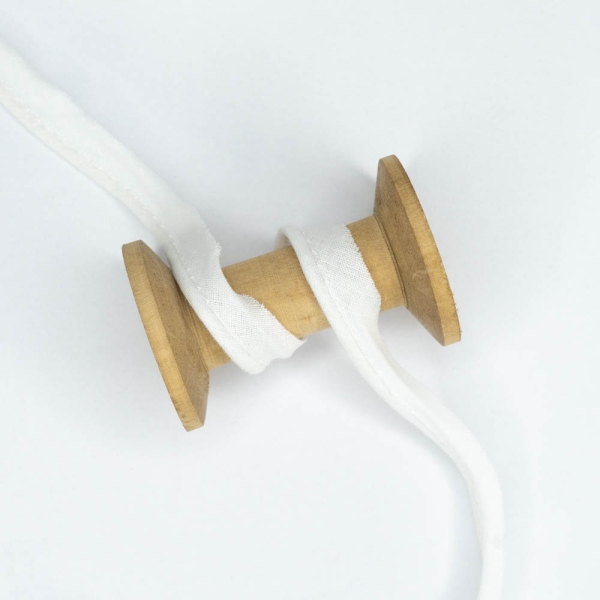 Baumwoll Paspelband Deluxe weiß
