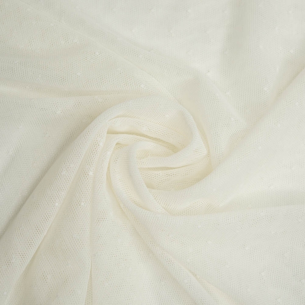 Soft Mesh Stretch Pünktchen ivory