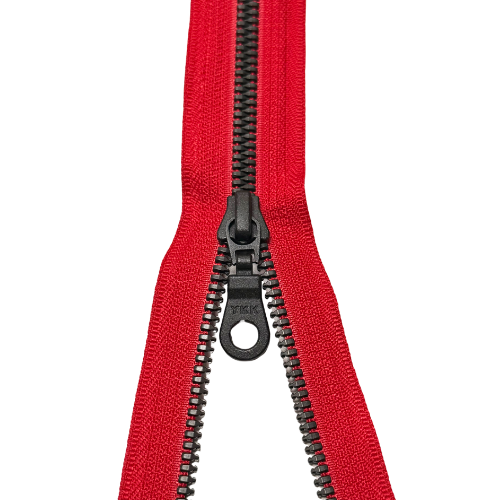 YKK teilbarer Reißverschluss Metall rot