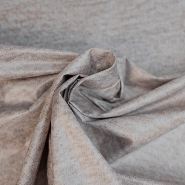 Wasserabweisender Folienstoff Strickoptik beige