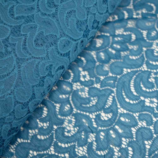 Italienische Spitze STRETCH jeansblau