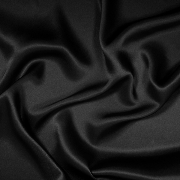 Italienischer Seidensatin schwarz