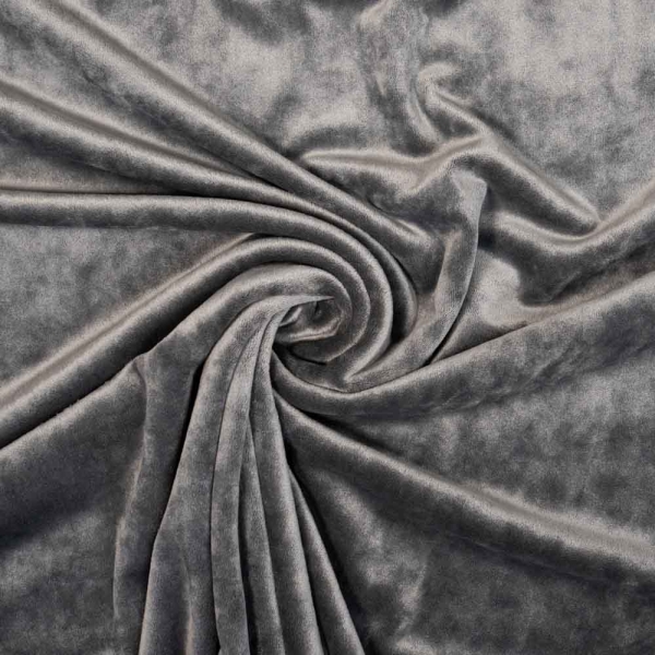 Velvet Samt-Sweat Sofia grau