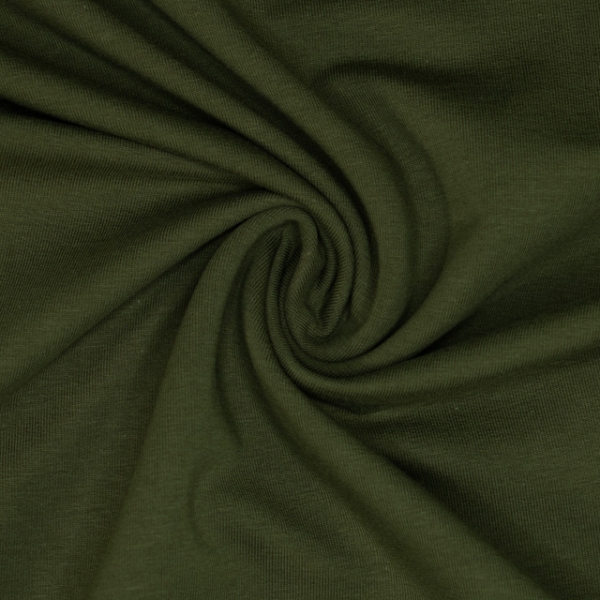 BIO Sommersweat French Terry Uni khaki dunkel