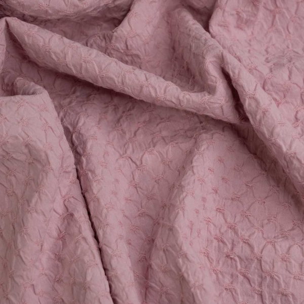 Baumwoll Popeline Crinkle altrosa