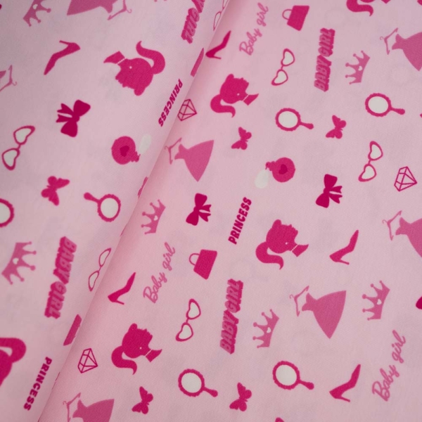 Baumwolljersey Princess Girl rosa