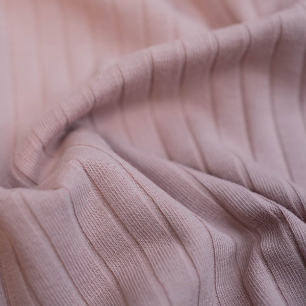 Ripp Baumwolljersey altrosa